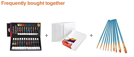 Recommended products when buying some paint from Amazon.